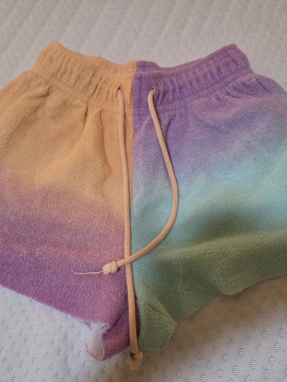 Sherbert Pastel Ombre Shorts - Peach, Purple, Mint